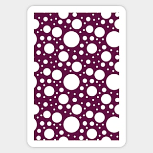 Plum and White Circle Seamless Pattern 020#001 Sticker